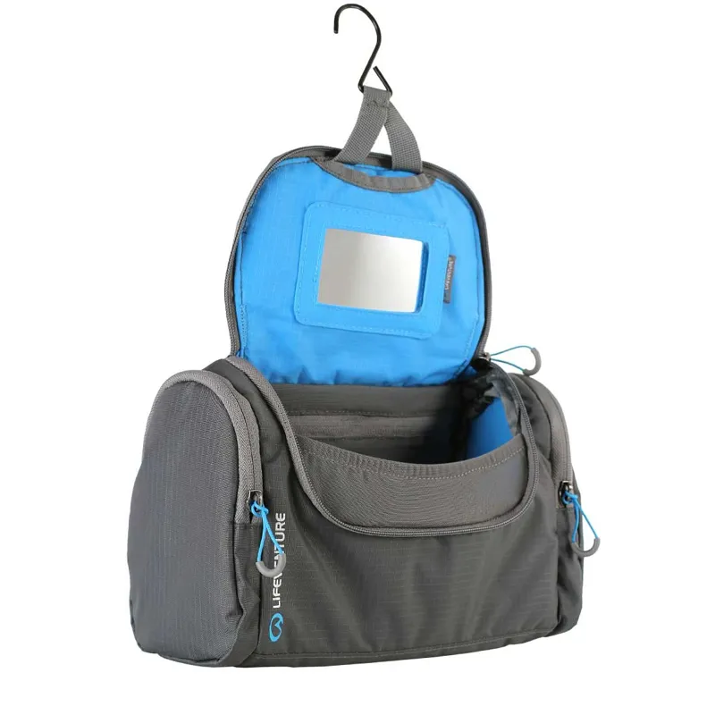 Lifeventure Hanging Travel Wash Holdall  - Grey and Blue-2
