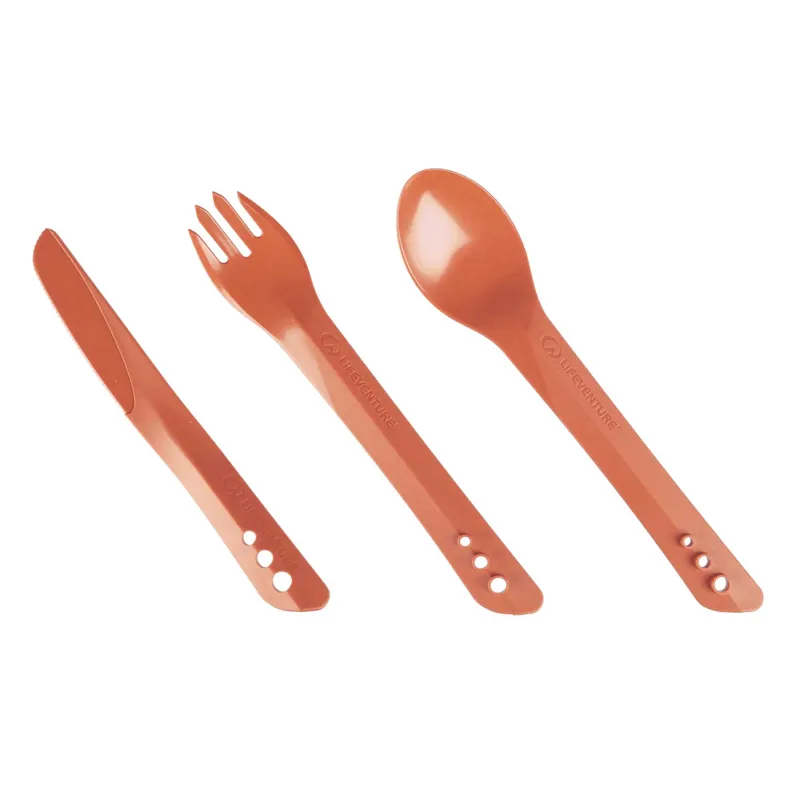 Lifeventure Ellipse Cutlery Set - Rust Red-1
