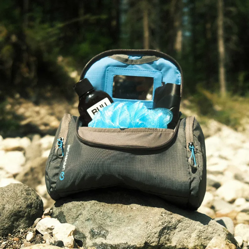 Lifeventure Hanging Travel Wash Holdall  - Grey and Blue-4