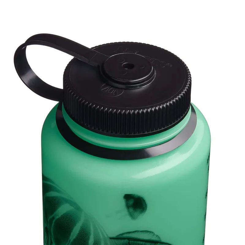 Nalgene Special Edition 1 Litre Sustain Wide Mouth Water Bottle - GLO WYLD - Black Jelly Fish-3