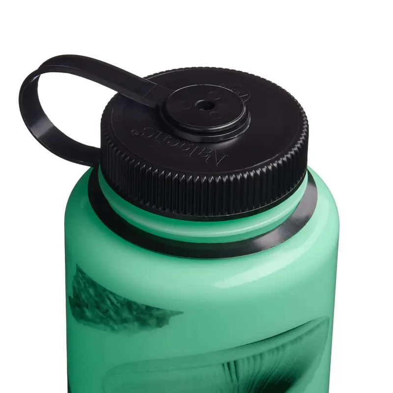 Nalgene Special Edition 1 Litre Sustain Wide Mouth Water Bottle - GLO WYLD - Black Mushrooms-3