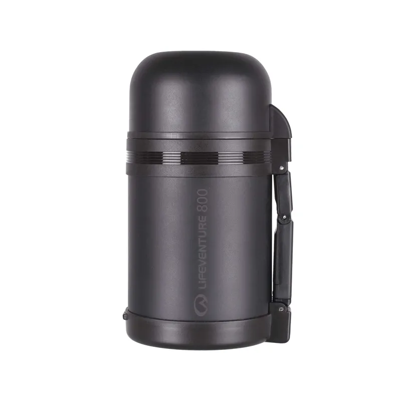 Lifeventure 1 Litre TiV Widemouth Vacuum Flask with two cups - Dark Grey-3