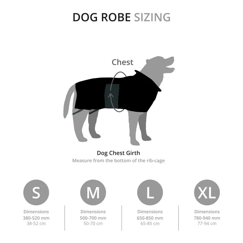 Mountain Paws Microfibre Dog Robe - Blue-5