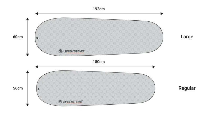 Lifesystems Camping Sleep Mat Lite - Regular Size - 630g - R-Value 4.4-4