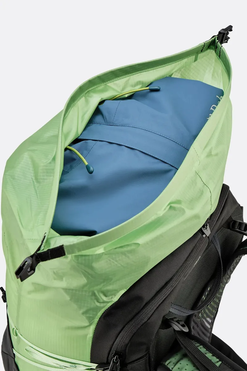 Rab Syclon XP 28ND Lightweight and Waterproof Backpack - Black/Dark Fig Green - Narrow Dimensions-5