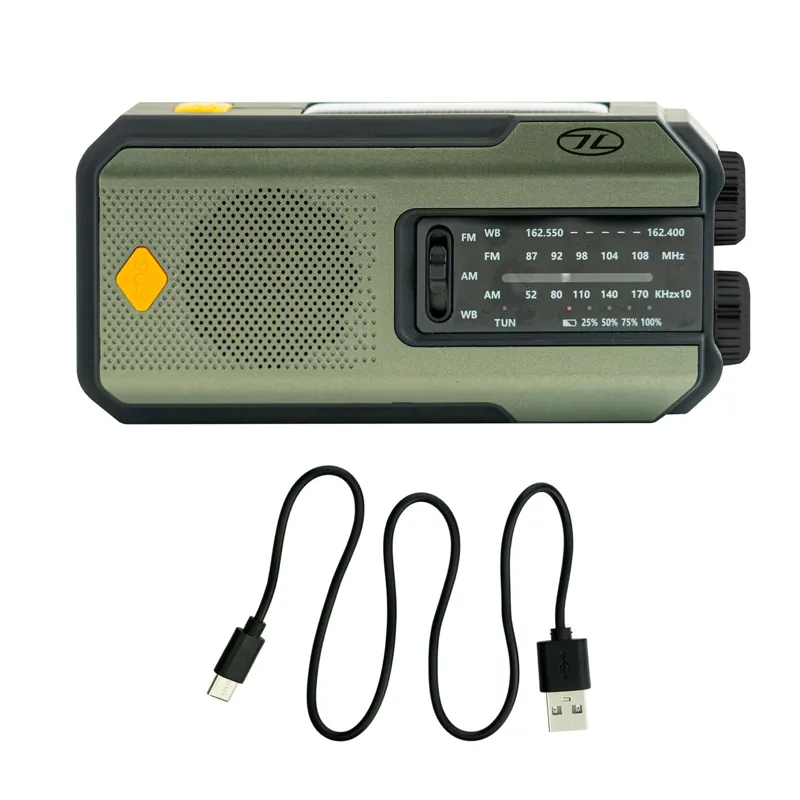 Universal Survival Emergency Hub Radio Powerbank Torch SOS - Wind up Solar Rechargeable-6
