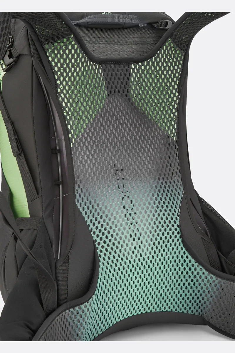 Rab Syclon XP 28ND Lightweight and Waterproof Backpack - Black/Dark Fig Green - Narrow Dimensions-4