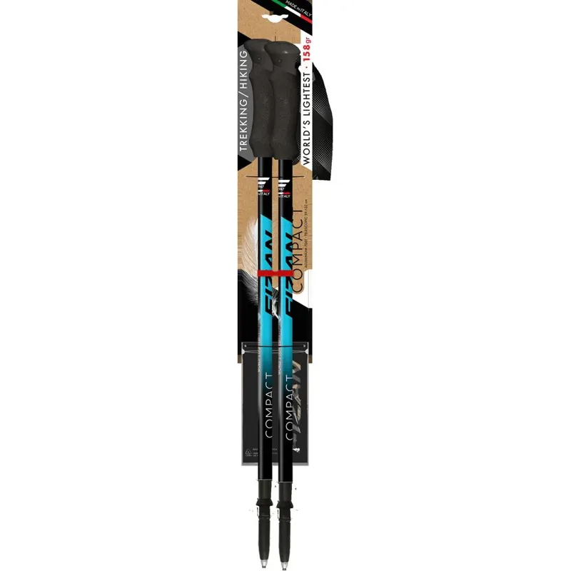 Fizan Compact Trekking Pole - Pair - Ocean Blue-1