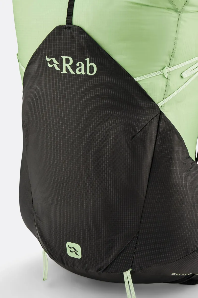 Rab Syclon XP 28ND Lightweight and Waterproof Backpack - Black/Dark Fig Green - Narrow Dimensions-6