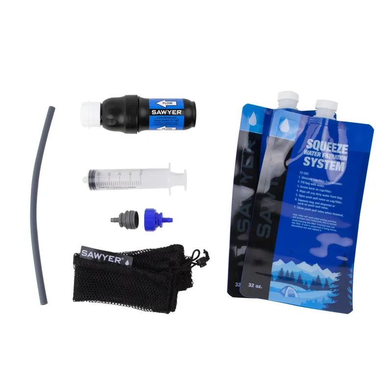 Sawyer Squeeze Water Filter System with Two Water Bags and backwashing syringe - can be cleaned and reused almost indefinitely-2