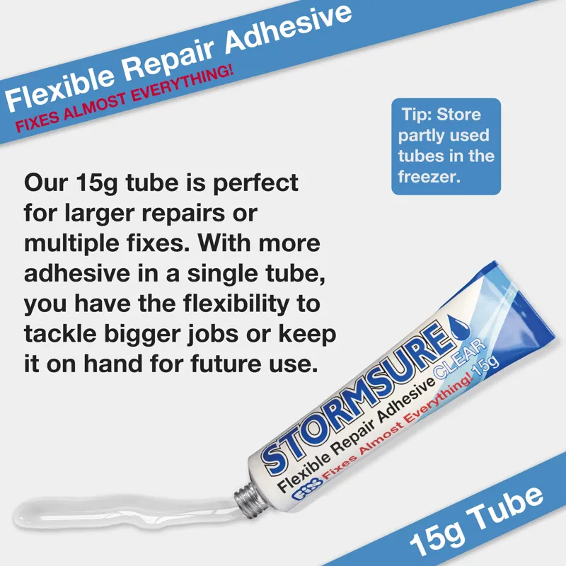 Stormsure Flexible Repair Adhesive - Clear 15g-2