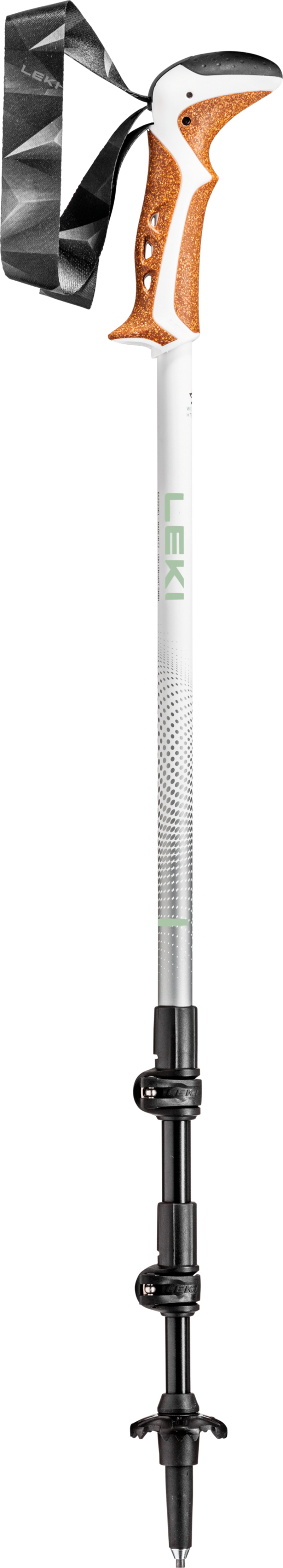 Leki Womens Jannu Telescopic Aluminium Walking Poles - Pair - White/Smoke Green/Silver 236g - 90-125cm-2