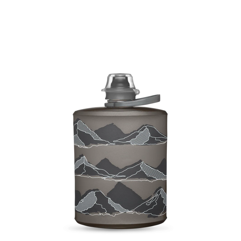 Hydrapak Stow Flexible Bottle 500ml Mountain Edition - Grey