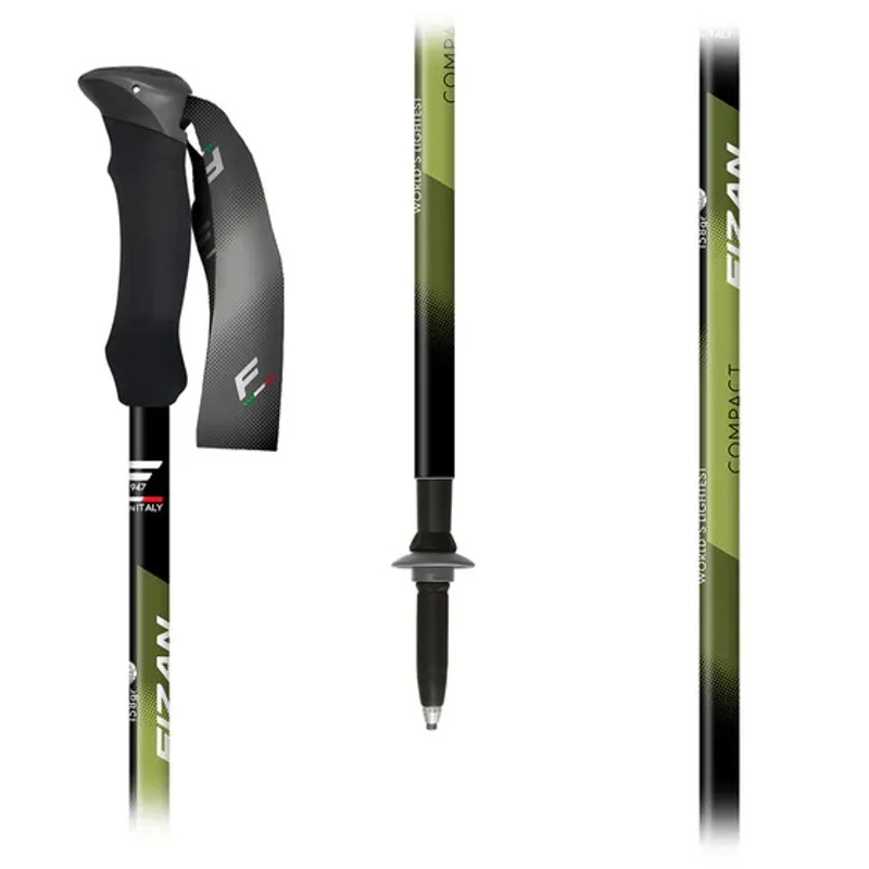 Fizan Compact Trekking Pole - Pair - Green-1
