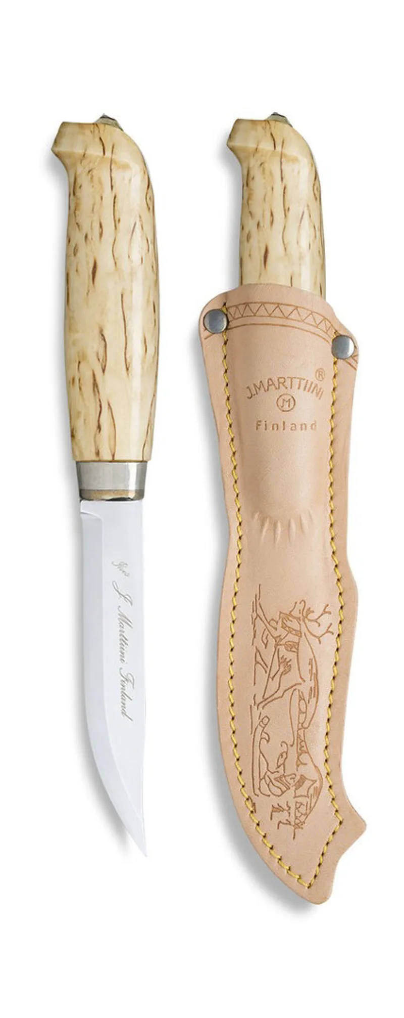 Marttiini Lynx 131 Curly Birch Puukko Knife