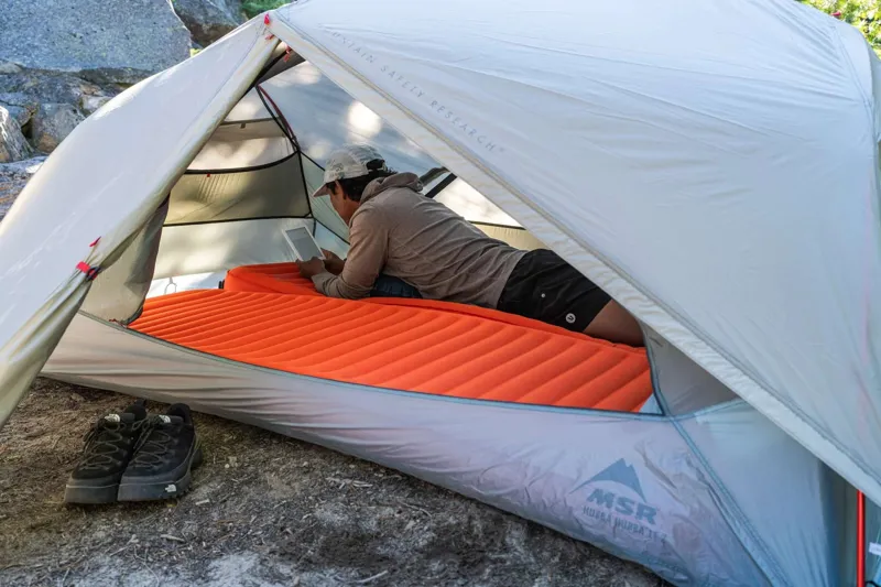 Thermarest Neoloft Air Pad Camping Sleeping Mat Regular Wide Size Ember Orange 66 x 185 x 11.7 cm  850g R Value 4.7-6