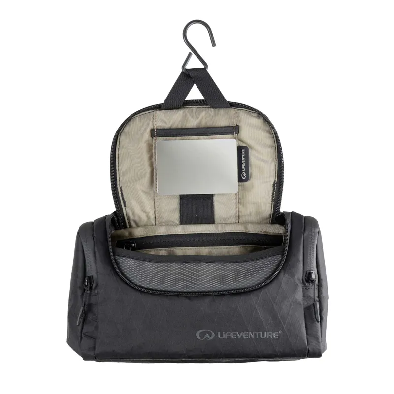 Lifeventure Travel and Camping Barrel Wash Bag - Black-1