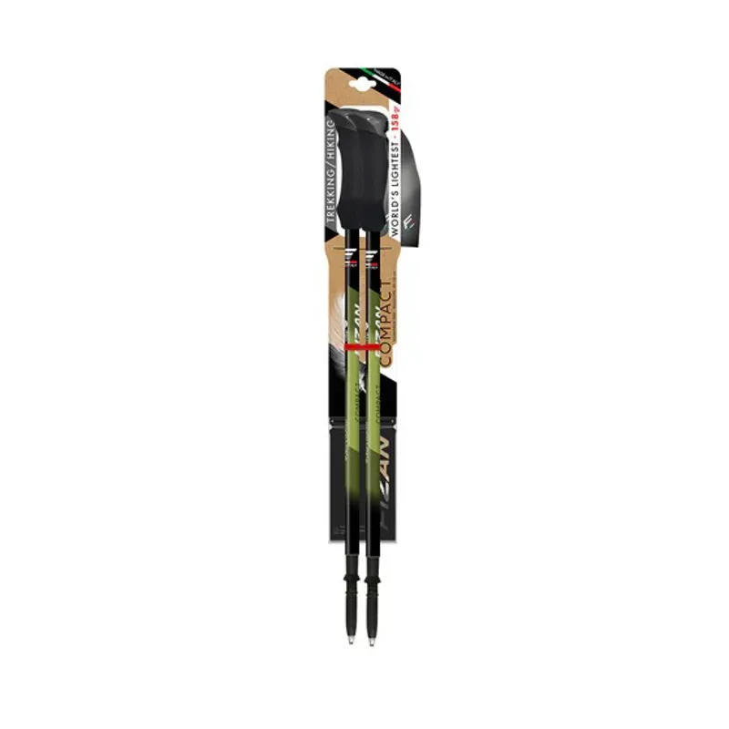 Fizan Compact Trekking Pole - Pair - Green-3