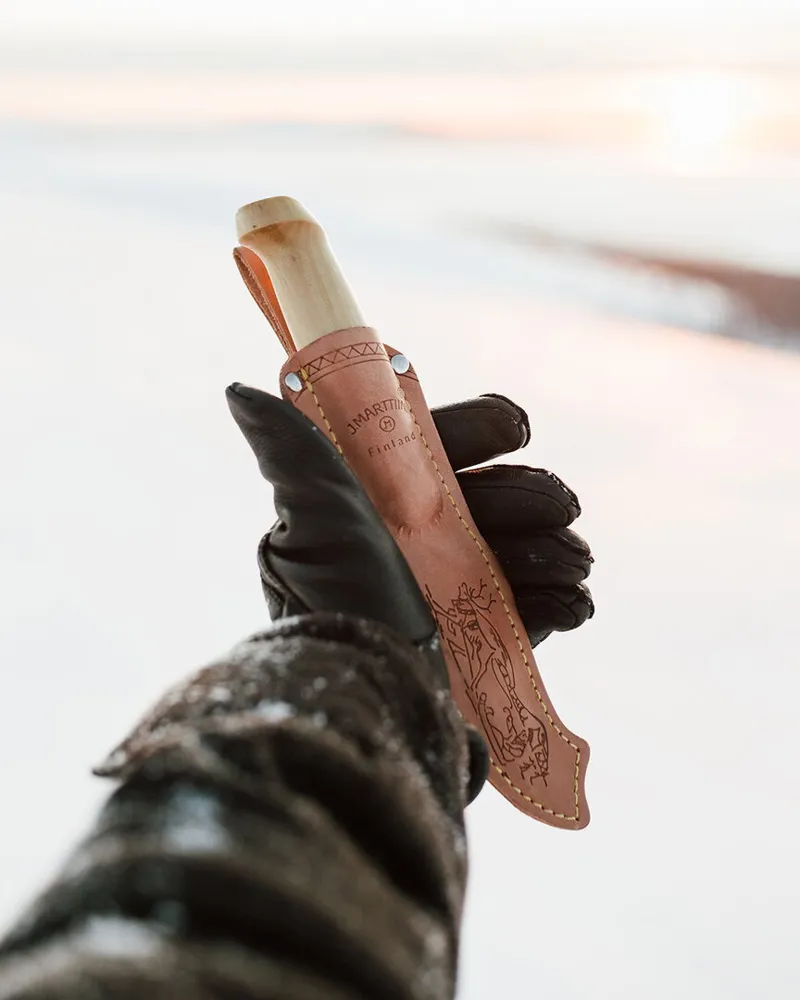 Marttiini Lynx 131 Curly Birch Puukko Knife-4