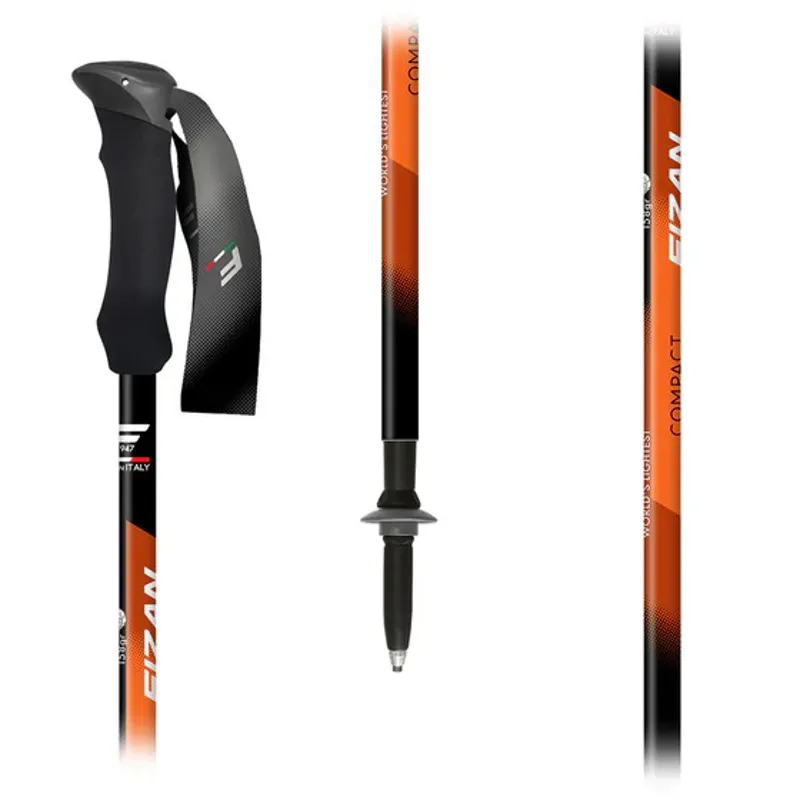 Fizan Compact Trekking Pole - Pair - Orange-1