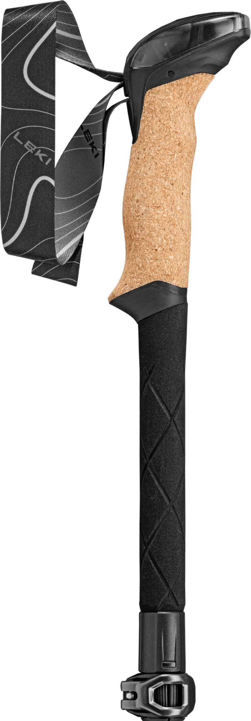 LEKI Unisex Makalu Cork FX TA Foldable Aluminium Trekking Poles - Pair - Black and Green 227g - 110-130cm-2