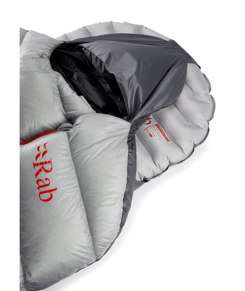 Rab Mythic Ultra 120 Modular Left Zip Sleeping Bag in Cloud/Graphene-1