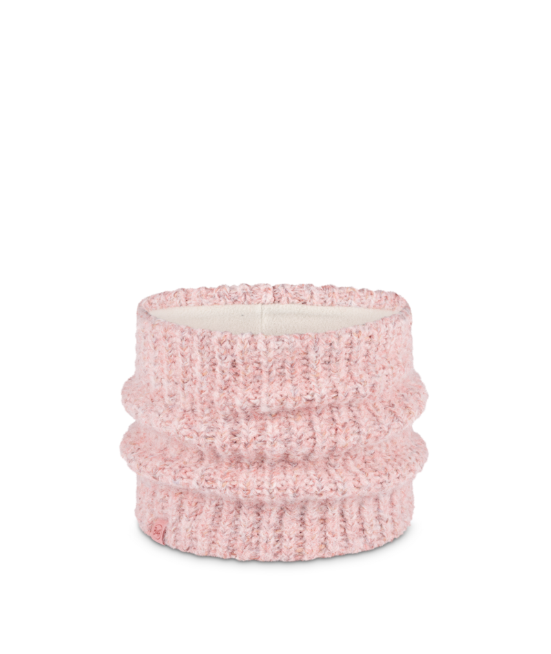 Buff Knitted and Fleece Neck Warmer Dalia Pink
