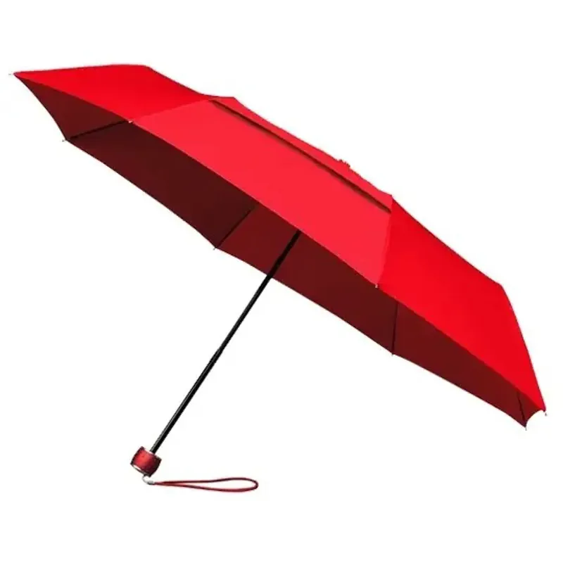 Eco Vented Compact Umbrella - Red