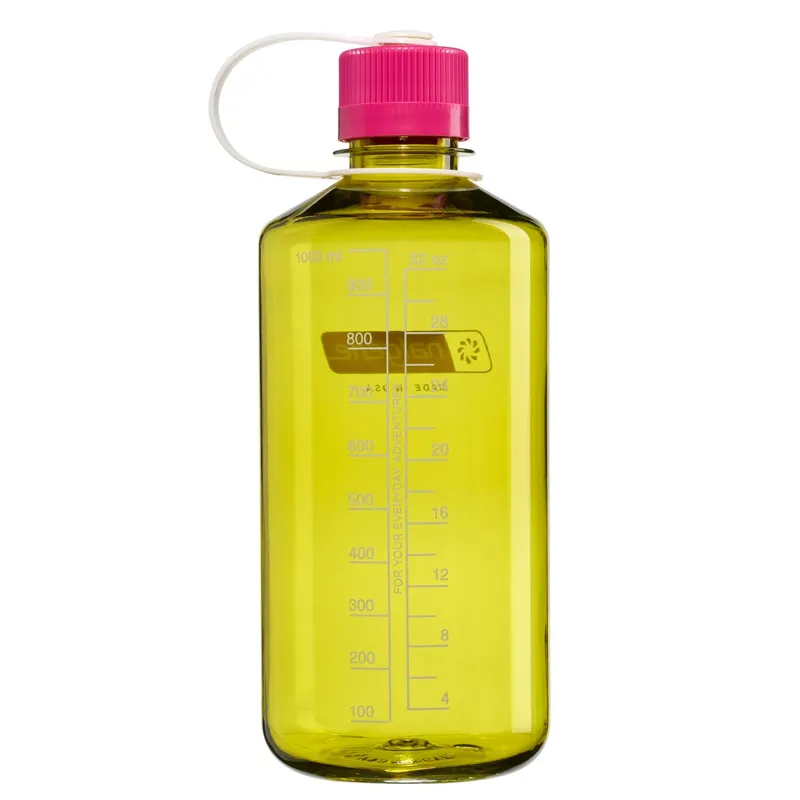 Nalgene Tritan Sustain 1 Litre Narrow Mouth - Endive - Fuchsia Purple Cap-1