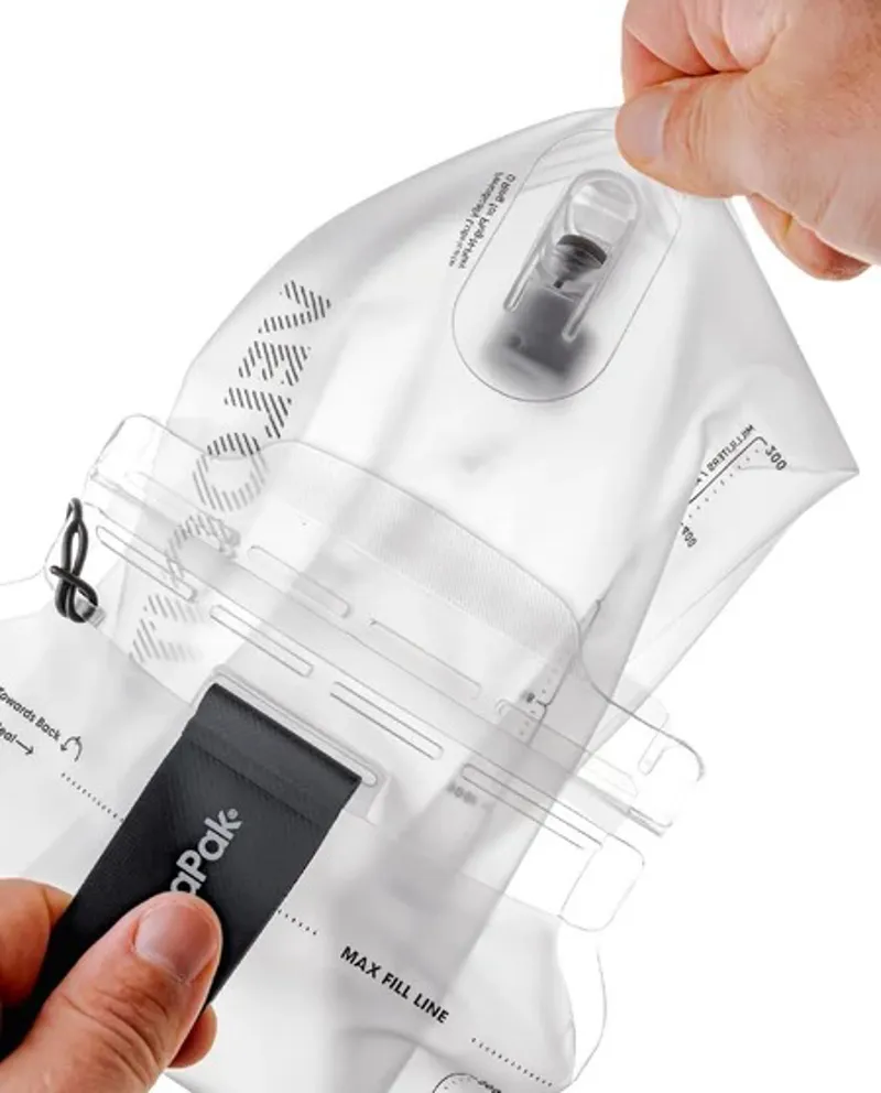 Hydrapak Velocity 2L Water Bladder Reservoir with Drinking Hose - Clear-8