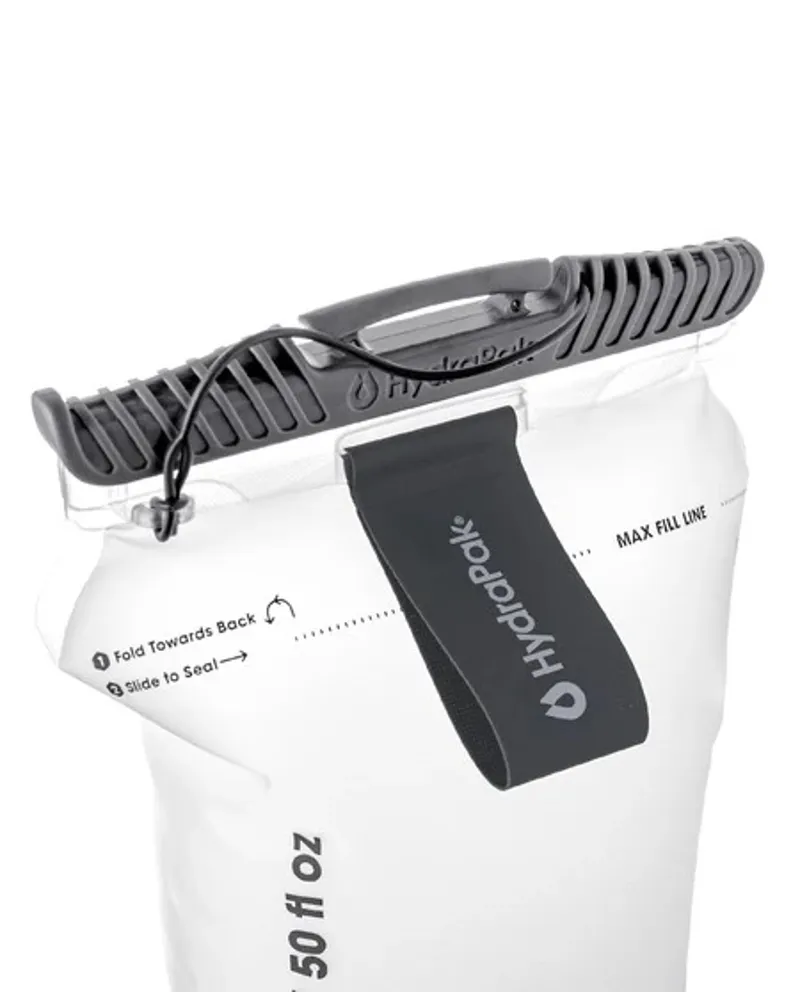 Hydrapak Velocity 2L Water Bladder Reservoir with Drinking Hose - Clear-12