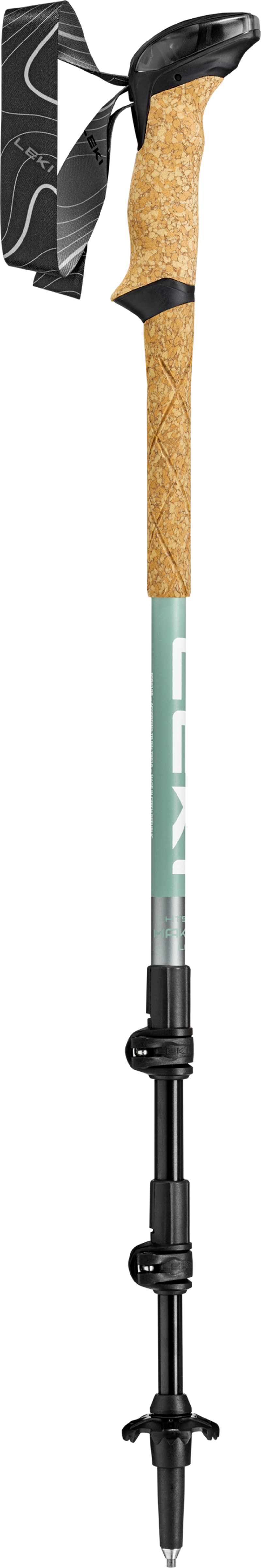LEKI Unisex Makalu Lite Compact Trekking Poles - Pair - Grey Green/Silver/White-2