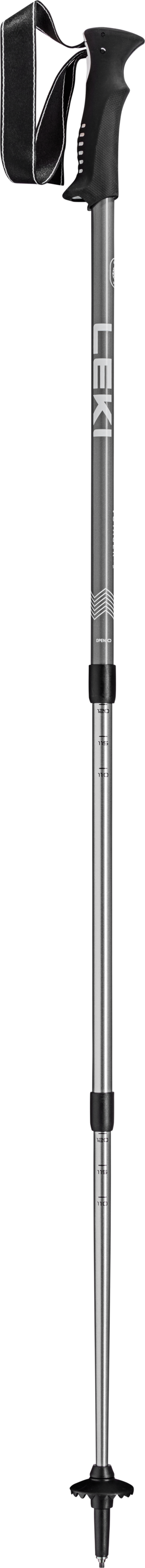 Leki Unisex Voyager Trekking Poles - Pair - Silver and Grey/White - 110-145cm-1