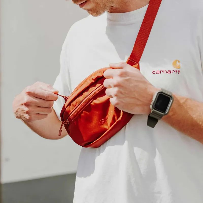 Lifeventure Discovery RFiD Water Resistant Belt and Hip Pack - Rust Red-2