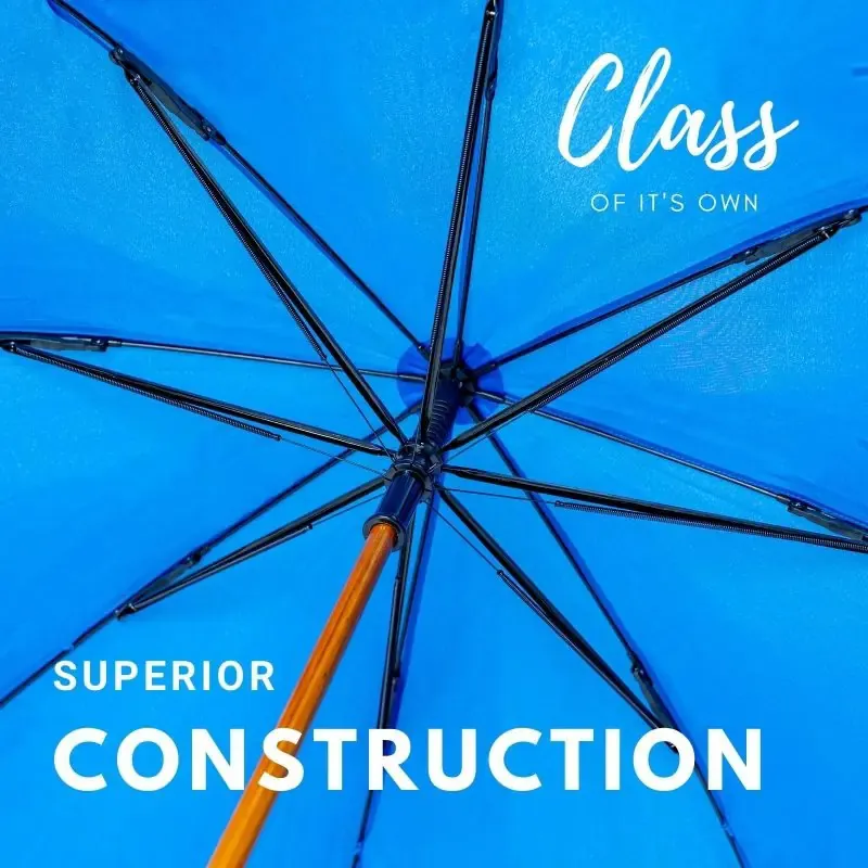 Warwick Windproof Walking Umbrella - Mid Blue-2