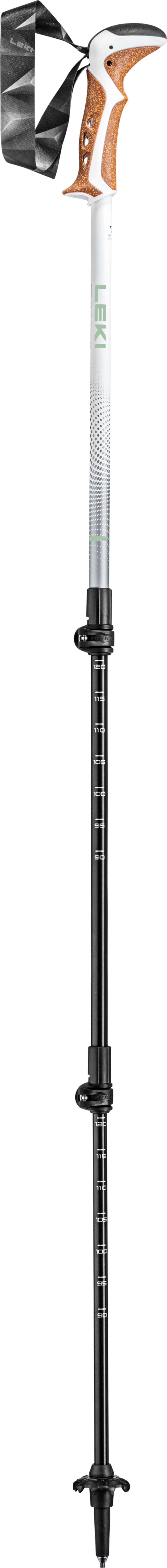 Leki Womens Jannu Telescopic Aluminium Walking Poles - Pair - White/Smoke Green/Silver 236g - 90-125cm-1