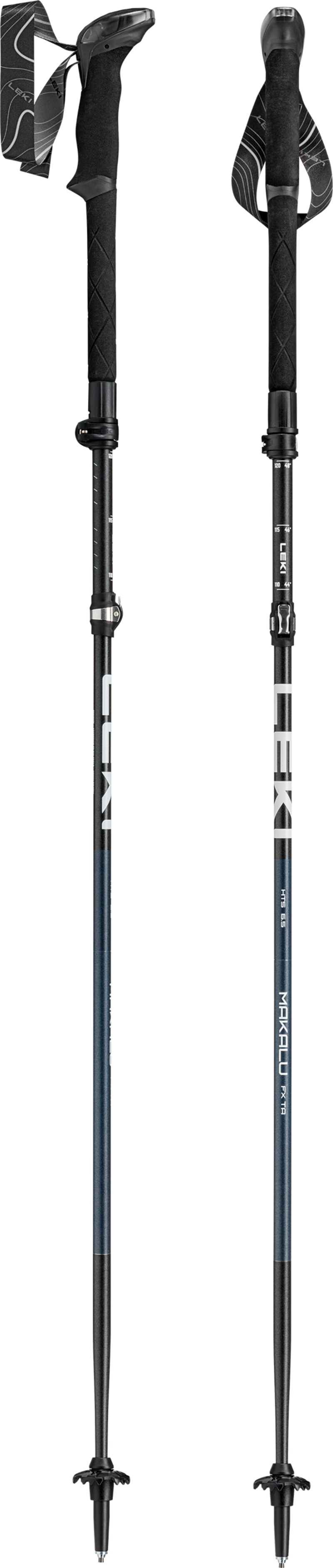 LEKI Unisex Makalu FX TA Regular Z-Pole Folding Walking Hiking Trekking Poles Pair - 286g - 110-130cm - for people 5ft1to 6ft1