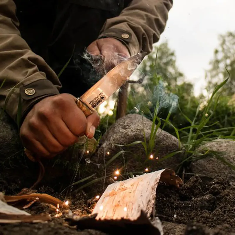 Casstrom Lars Falt Knife Curly Birch Scandi LEFT HANDED-1