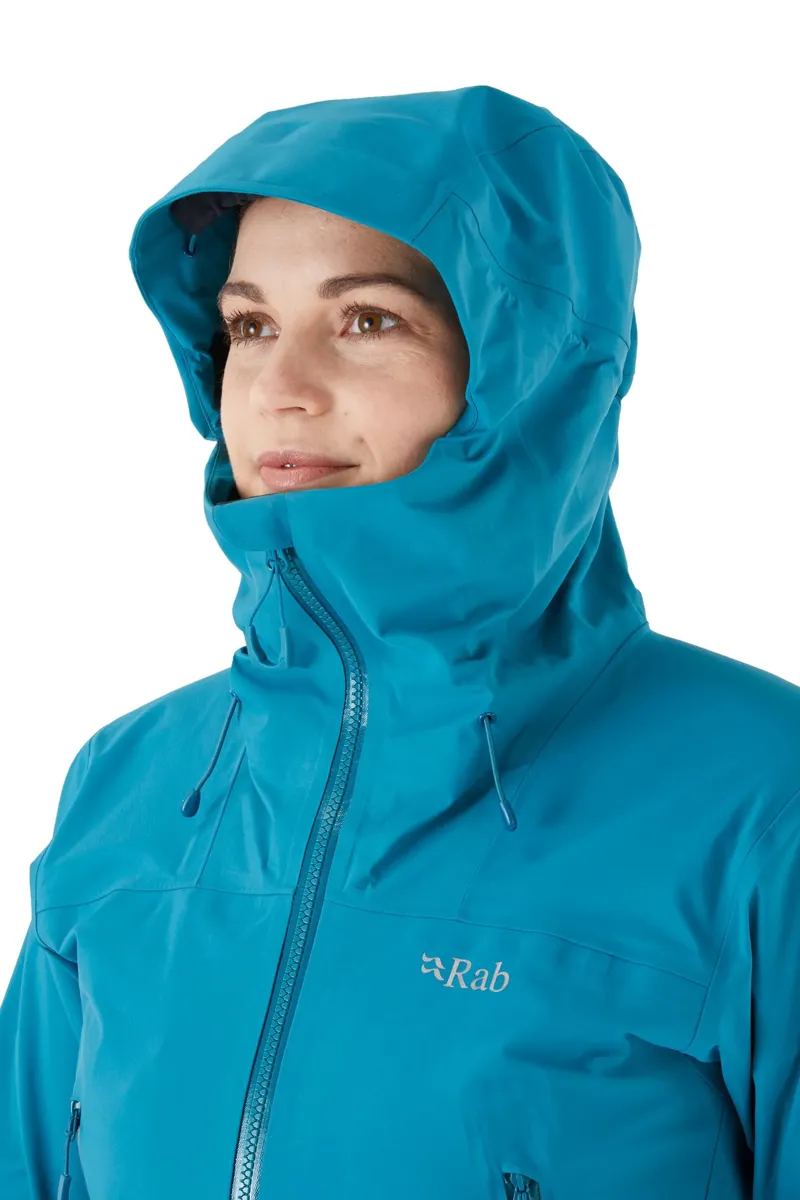 Rab Kangri GTX Women's Waterproof Gore-Tex Mountain Jacket in Marina Blue-2