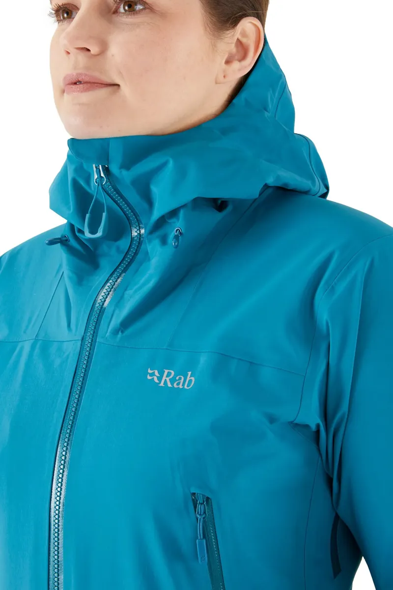 Rab Kangri GTX Women's Waterproof Gore-Tex Mountain Jacket in Marina Blue-4