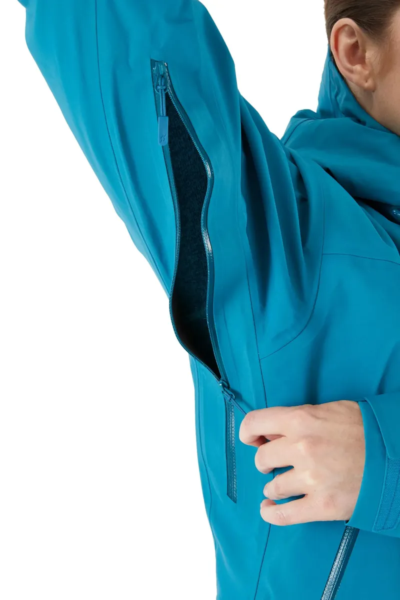 Rab Kangri GTX Women's Waterproof Gore-Tex Mountain Jacket in Marina Blue-6