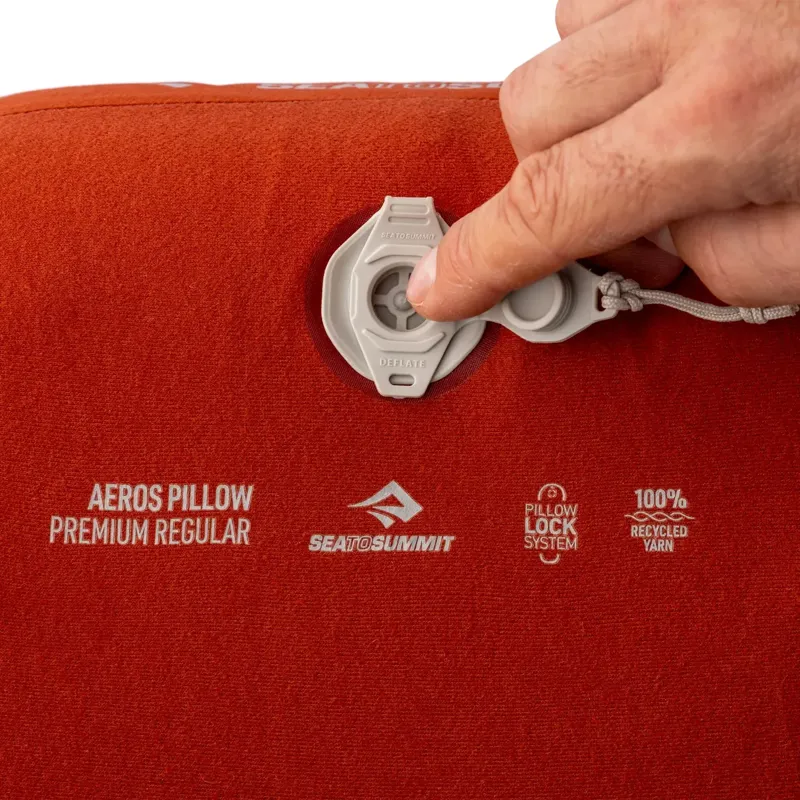 Sea to Summit Aeros Premium Camping Travel Pillow - Regular- Picante Red - 99g - 34 x 24 x 11cm-3