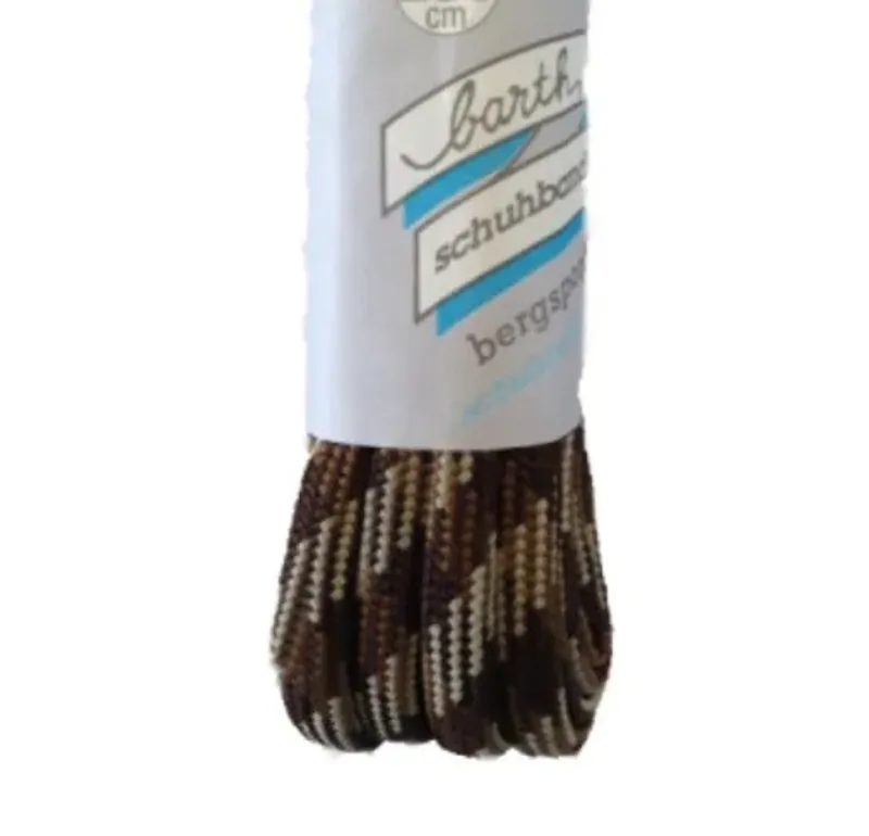 Meindl Flat Laces 180cm Brown/Khaki Hiking Bootlaces - Strong Durable Nylon Accessory for Boots Shoes - Shoelaces Made By Barth for Meindl