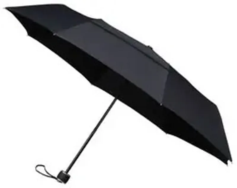 Eco Vented Compact Umbrella - Black