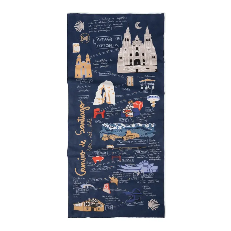 Buff Camino De Santiago Coolnet Uv Camino Norte Navy-2