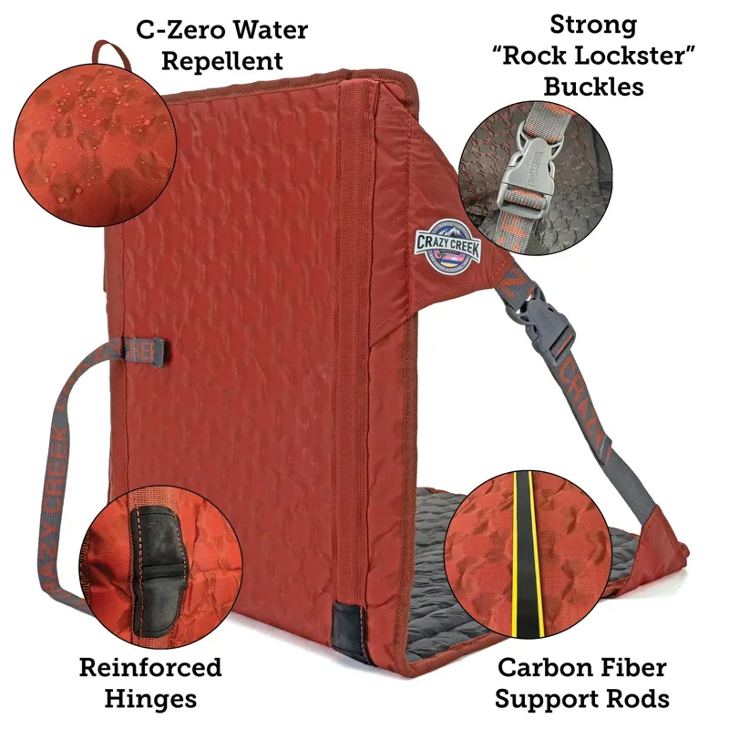 Crazy Creek Hex 2.0 Original Camping Chair - Copper/Slate Grey-1