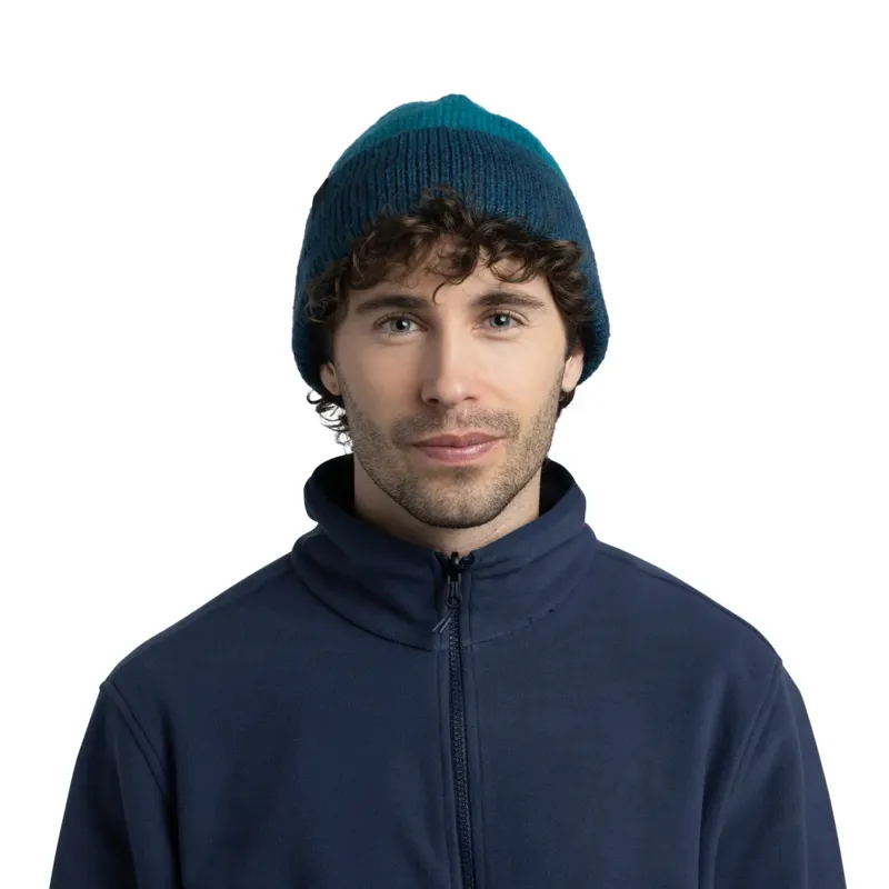 Buff Knitted Beanie Marin Blue Ink-1