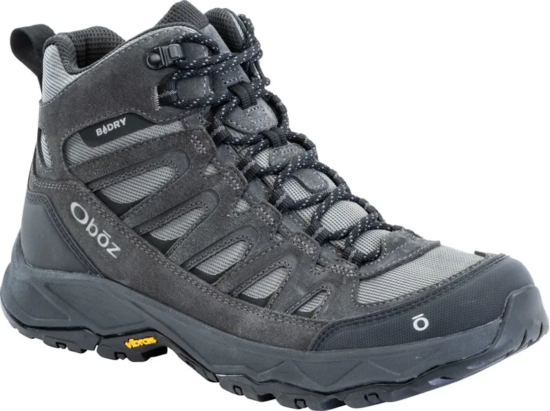 Oboz Mens Sawtooth Ascent Waterproof Mid Walking Boots - Charcoal