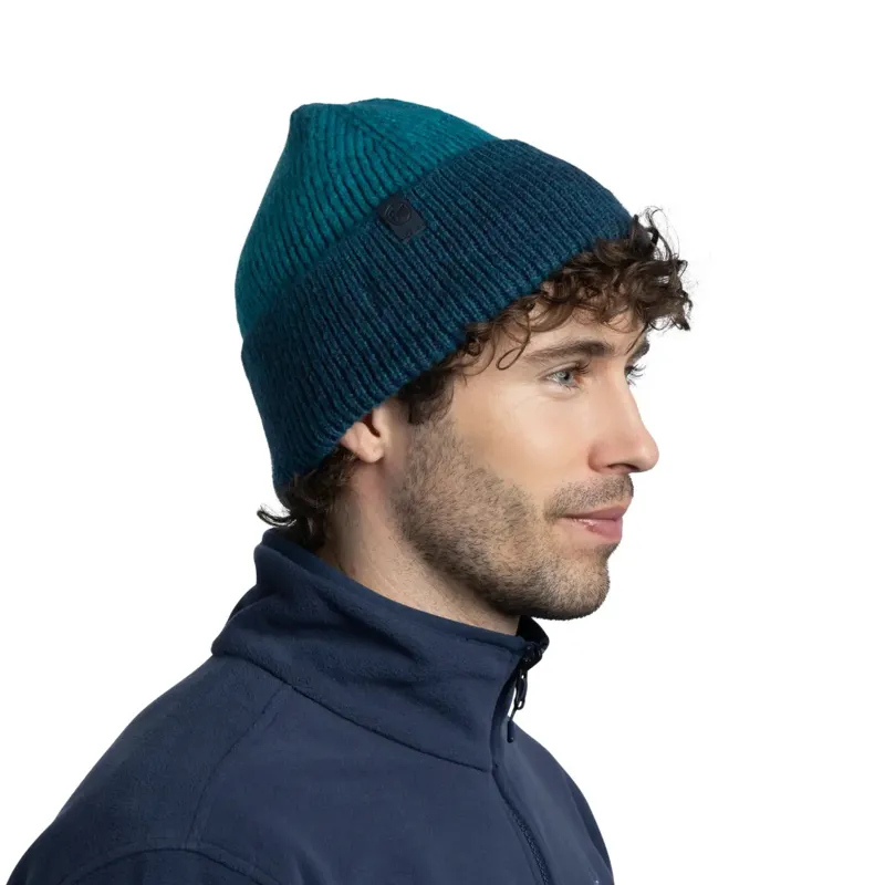 Buff Knitted Beanie Marin Blue Ink-3