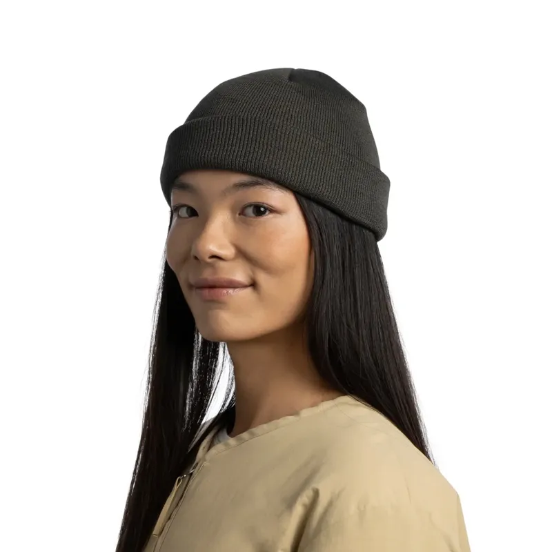 Buff Knitted Beanie Lilon Fisherman B Beetle Green-3